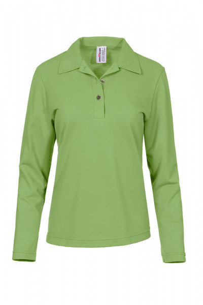 Damen Poloshirt Paula mit langen Armen in Grün