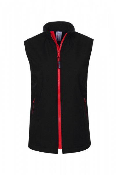 Damen Softshellweste Anouka_Black Edition mit Reißverschluss in Rot